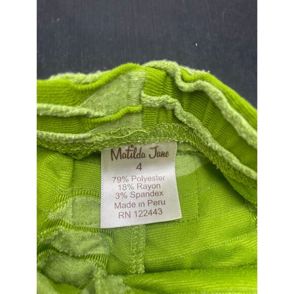 Matilda Jane Size 4 Sugarland Green Pistachio Leggings - Picture 5 of 7